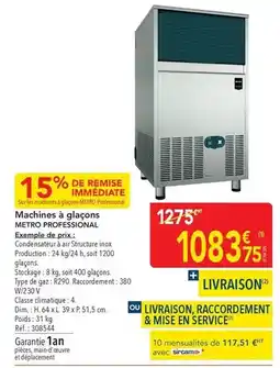METRO Metro - machines à glacon offre