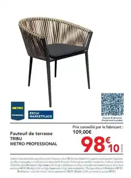 METRO Metro - fauteuil de terrasse offre