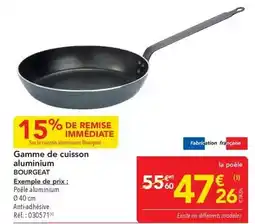 METRO Bourgeat - gamme de cuisson aluminium offre