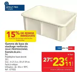 METRO Dim - gamme de bacs de stockage remorces offre