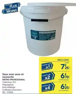 METRO U - seau avec anse et couvercle offre