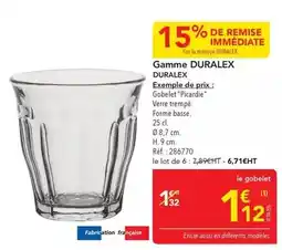 METRO Duralex - gamme offre