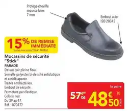 METRO Mocassins de sécurité stick offre