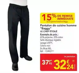 METRO Chef - pantalon de cuisine homme offre