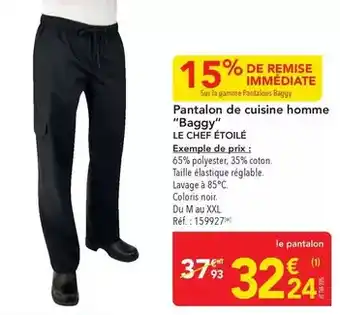 Chef - pantalon de cuisine homme