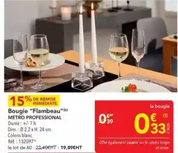 METRO Metro - bougie flambeau offre