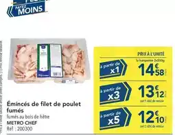 METRO Metro - emincés de filet de poulet fumés offre