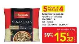 METRO Maestrella - mozzarella râpée offre