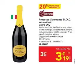 METRO Valmarone - prosecco spumante d.o.c. extra dry offre