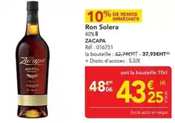 METRO Ron solera offre