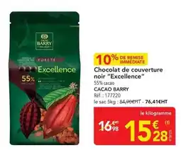 METRO Cacao barry - chocolat de couverture noir offre