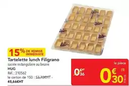 METRO Tartelette lunch filigrano offre