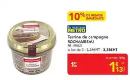 METRO Rochambeau - terrine de campagne offre