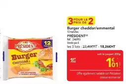 METRO Burger - cheddar/emmental offre