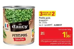 METRO D'aucy - petits pois offre