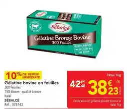 METRO Sébalcé - gélatine bovine en feuilles offre