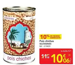 METRO Pois chiches sultanines offre