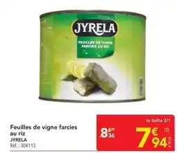 METRO Feuilles de vigne farcies au riz offre
