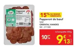 METRO Oriental viandes - pepperoni de bœuf halal offre