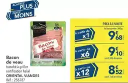 METRO Oriental viandes - bacon de veau offre