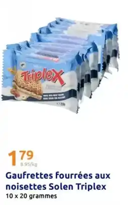 Action Gaufrettes fourrées aux noisettes solen offre