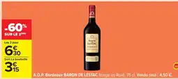 Carrefour A.O.P. Bordeaux BARON DE LESTAC offre