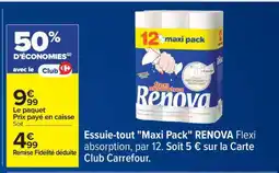 Carrefour Essuie-tout 'Maxi Pack' RENOVA offre
