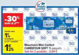 Carrefour Mouchoirs Mini Confort CARREFOUR SOFT 15 paquets offre