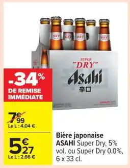 Carrefour Bière japonaise ASAHI Super Dry offre