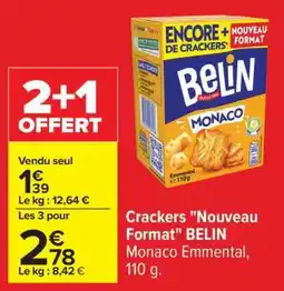 Carrefour Crackers Nouveau Format BELIN offre