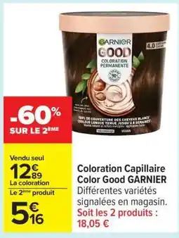Carrefour Coloration Capillaire Color Good GARNIER offre