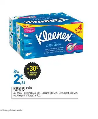 E.Leclerc Mouchoir Boîte offre
