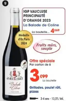 Maximo Igp vaucluse principauté d'orange 2023 la balade de coline offre