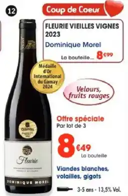 Maximo Fleurie vieilles vignes 2023 dominique morel offre