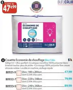 Maximo Couette economie de chauffage bleu câlin offre