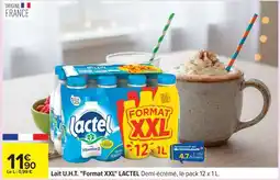 Carrefour Lait U.H.T. Format XXL LACTEL offre