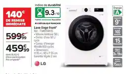 Carrefour Lave-linge front offre