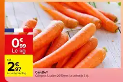 Carrefour Carotte offre