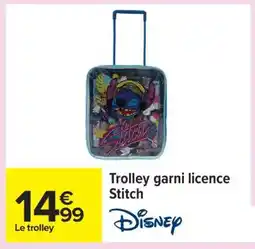 Carrefour Trolley garni licence Stitch offre