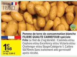 Carrefour Pomme de terre de consommation blanche offre