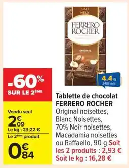 Carrefour Tablette de chocolat FERRERO ROCHER offre
