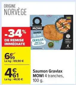 Carrefour Saumon Gravlax MOWI offre