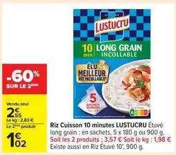 Carrefour Riz Cuisson 10 minutes LUSTUCRU offre