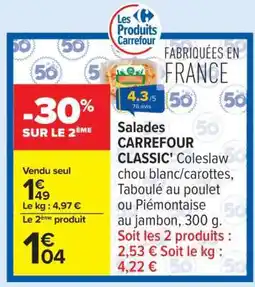 Carrefour Salades CARREFOUR CLASSIC' offre
