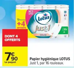 Carrefour Papier hygiénique LOTUS offre