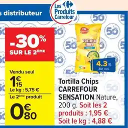 Carrefour Tortilla Chips CARREFOUR SENSATION offre