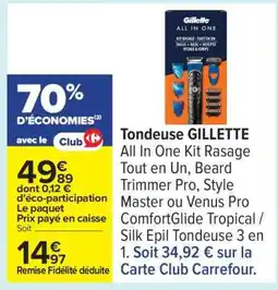 Carrefour TONDEUSE “GILLETTE” offre