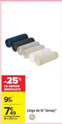 Carrefour Linge de lit Jersey offre