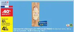Carrefour Saucisson Sec d'Auvergne I.G.P. REFLETS DE FRANCE offre