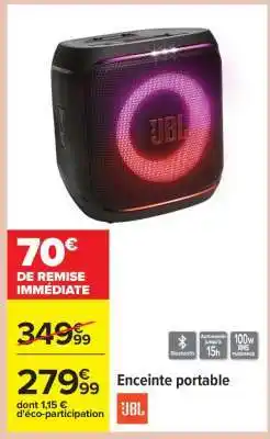 Carrefour ENCEINTE PORTABLE offre